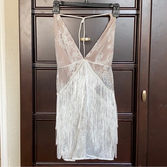 White fox boutique | woman like me fringe mini dress NWOT - Picture 3 of 3